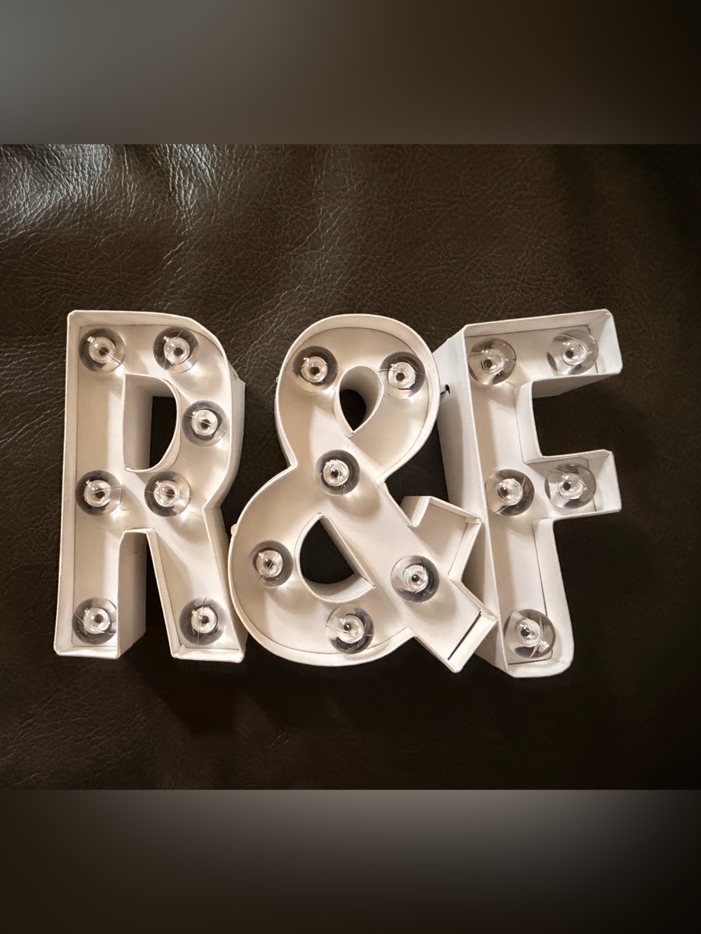 R&F White Marquee Letters Decor